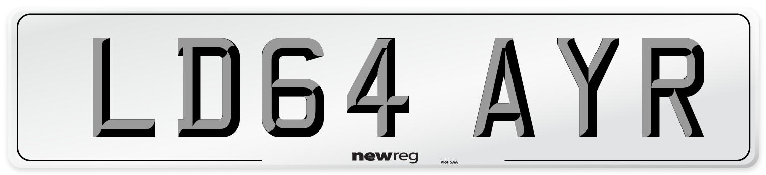LD64 AYR Number Plate from New Reg